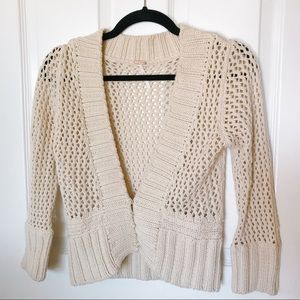 Free People Cropped Knit Cardigan